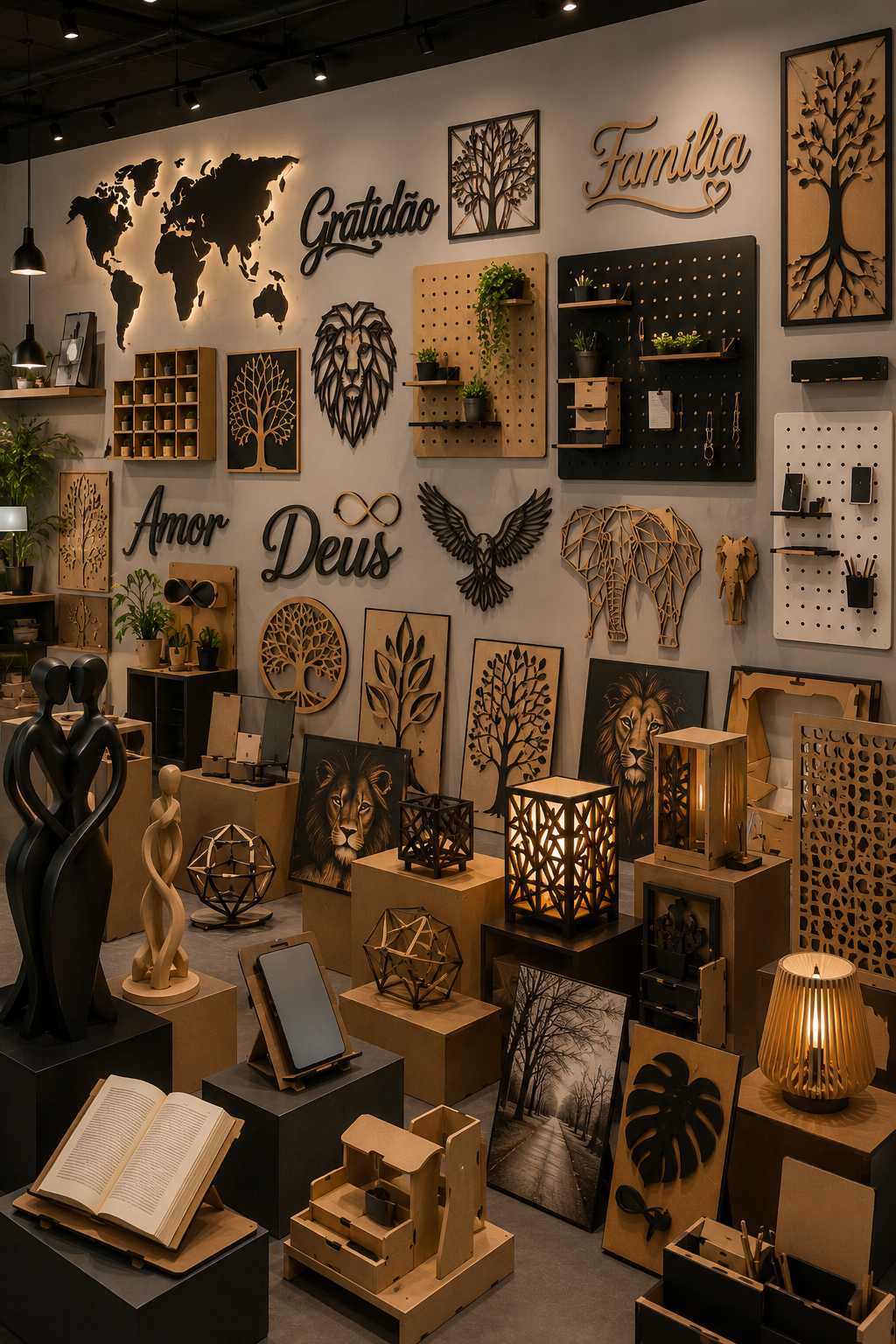 Seleção de produtos em MDF da Matéria